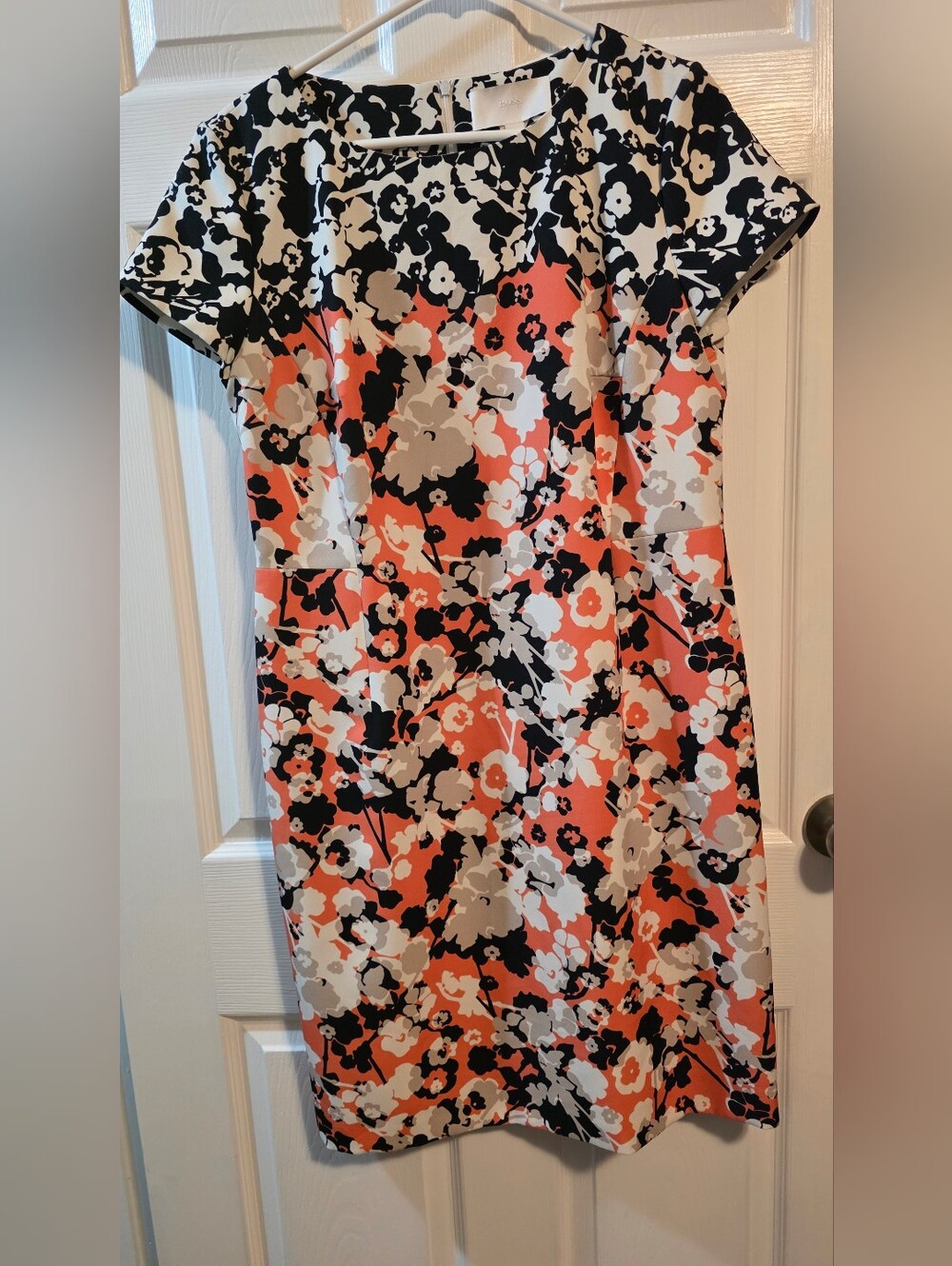 4/$67 Deal! Boss Floral Midi Dress in Coral